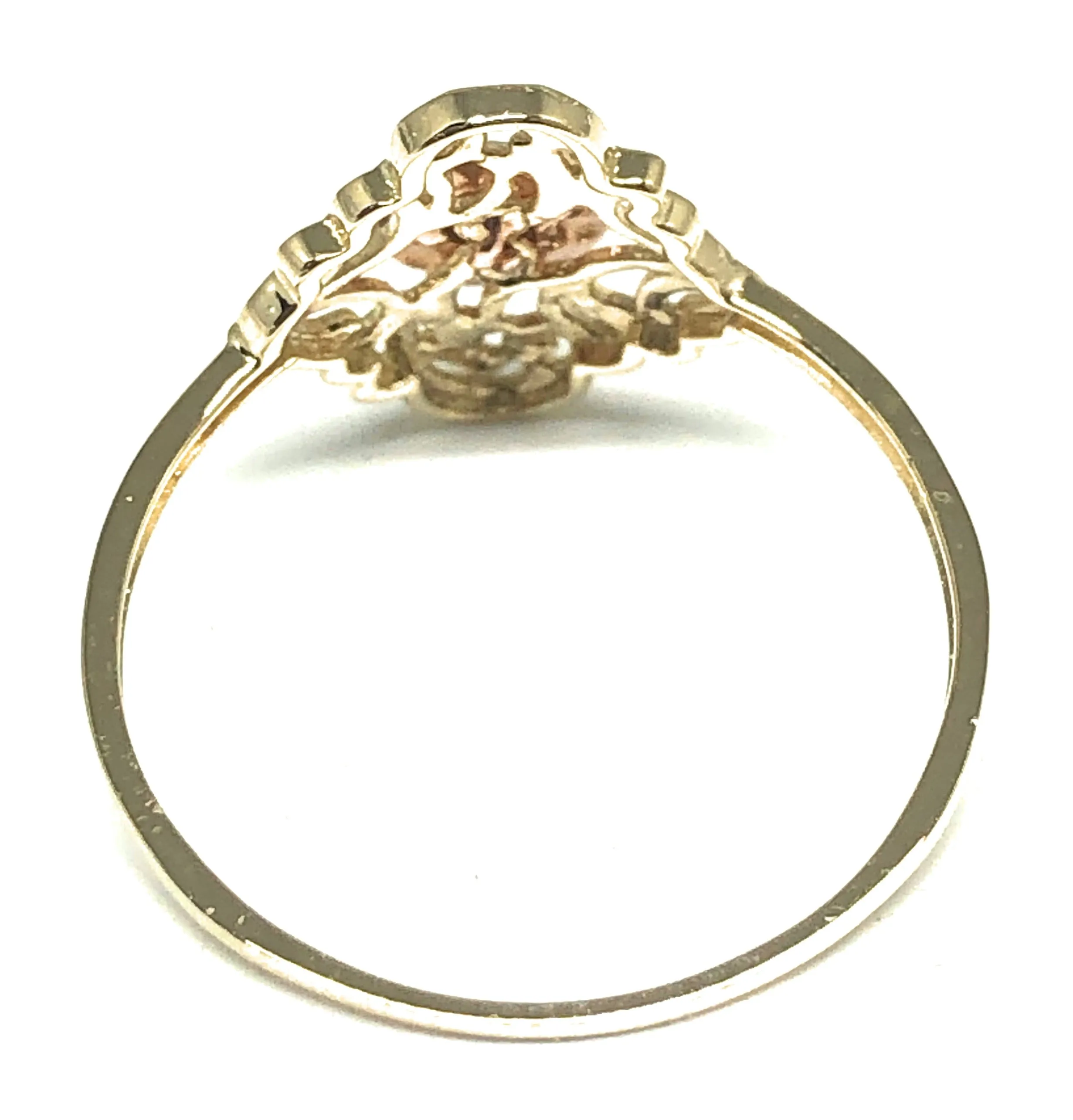 14k Solid Gold Yellow & Rose Gold Flower Ring (FC 196)