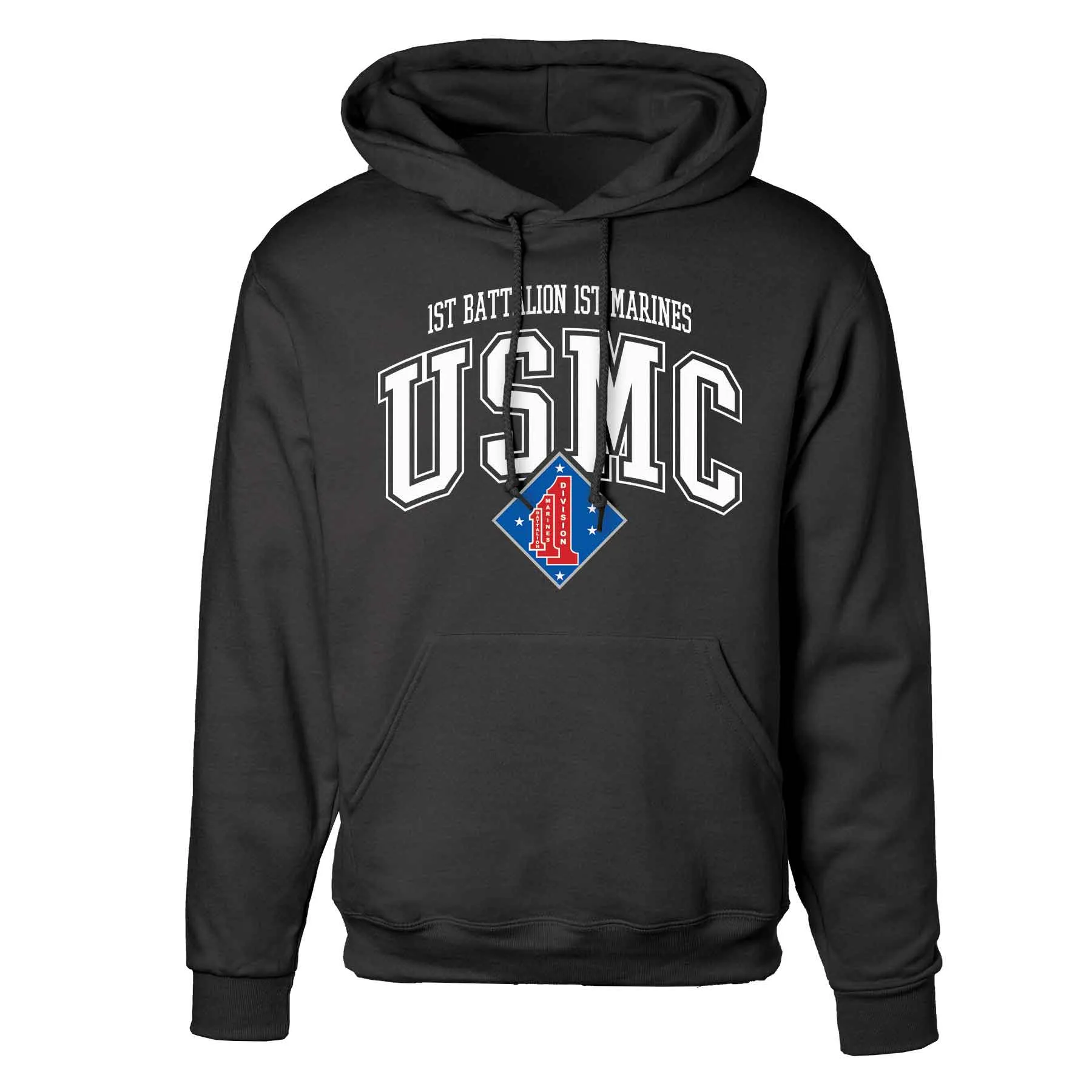 1st Battalion 1st Marines Arched Hoodie