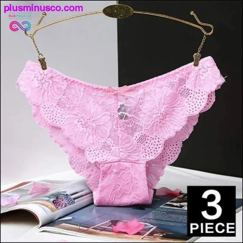 3pc/lot Sexy Panties Women Underwear Transparent Briefs Lace