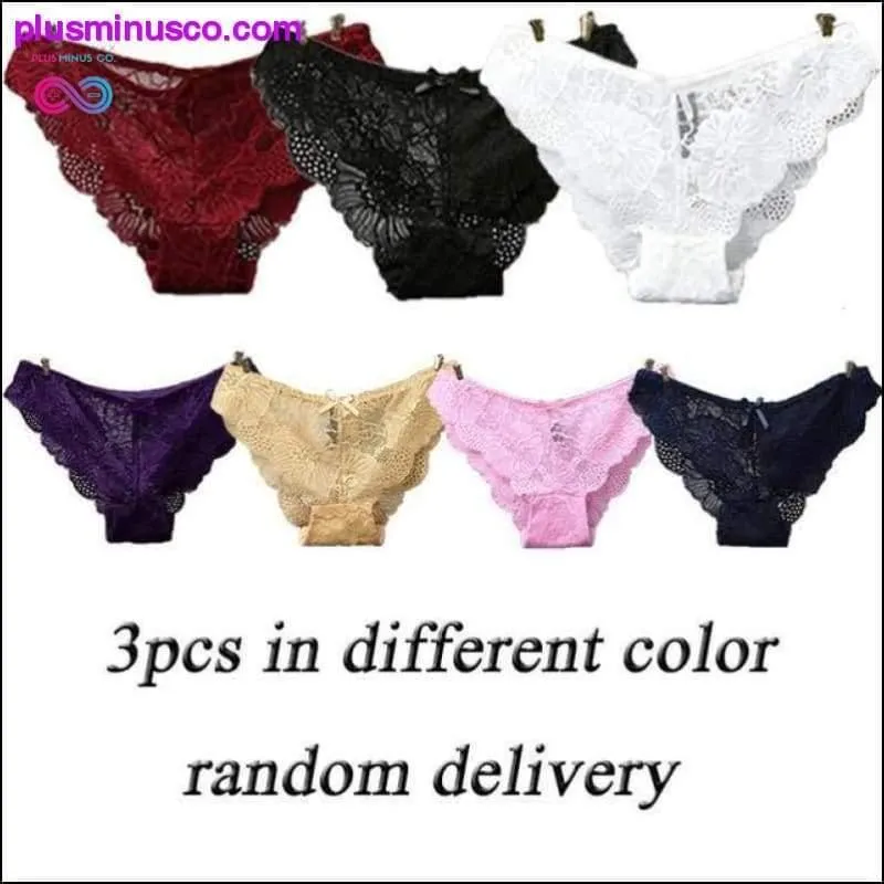 3pc/lot Sexy Panties Women Underwear Transparent Briefs Lace