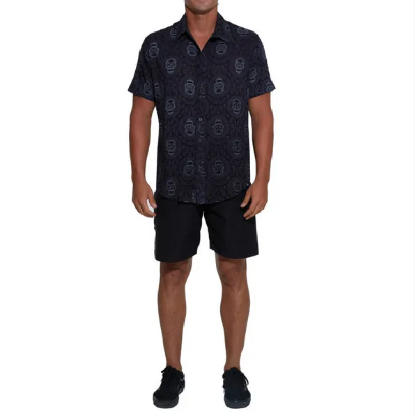 69SLAM  |Skull Tropical Patterns Unisex Street Style Short Sleeves