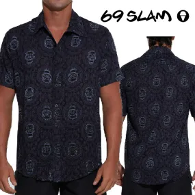 69SLAM  |Skull Tropical Patterns Unisex Street Style Short Sleeves