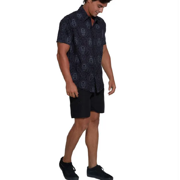 69SLAM  |Skull Tropical Patterns Unisex Street Style Short Sleeves