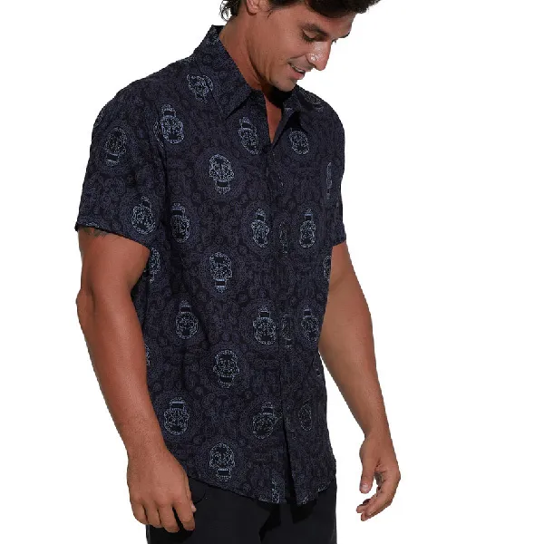 69SLAM  |Skull Tropical Patterns Unisex Street Style Short Sleeves