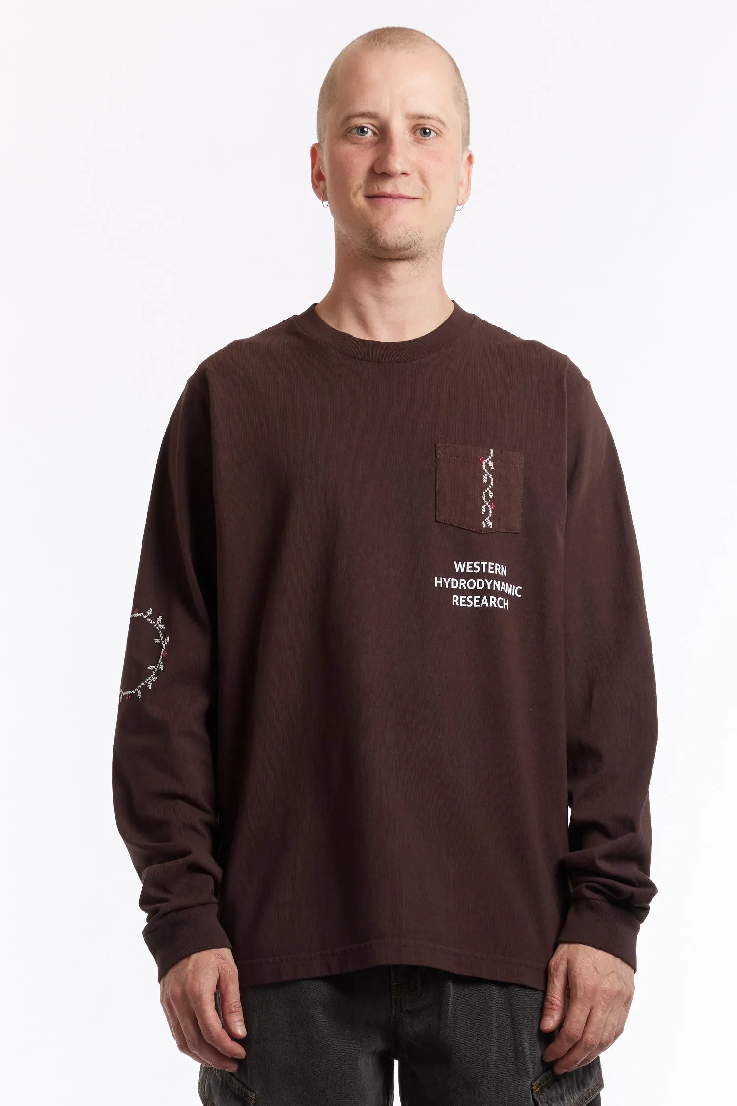 ADISH - ADISH x WESTERN HYDRODYNAMIC RESEARCH NAFNUF LOGO LONG SLEEVE SHIRT