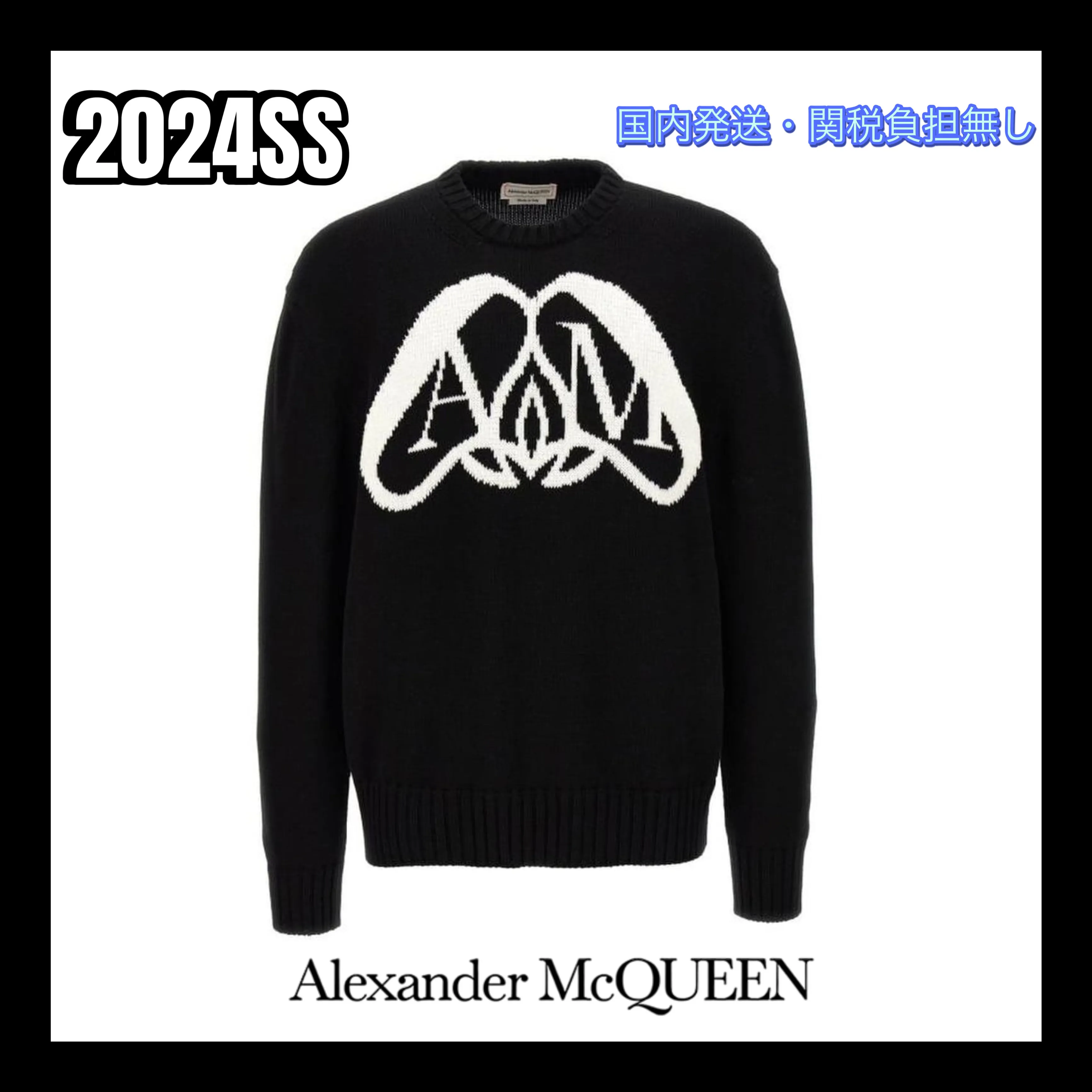 alexander mcqueen  |Unisex Street Style Cotton Logo Sweaters