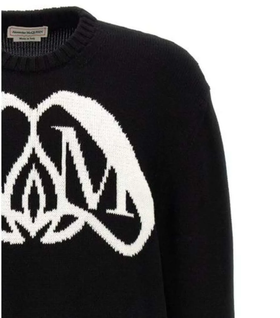 alexander mcqueen  |Unisex Street Style Cotton Logo Sweaters