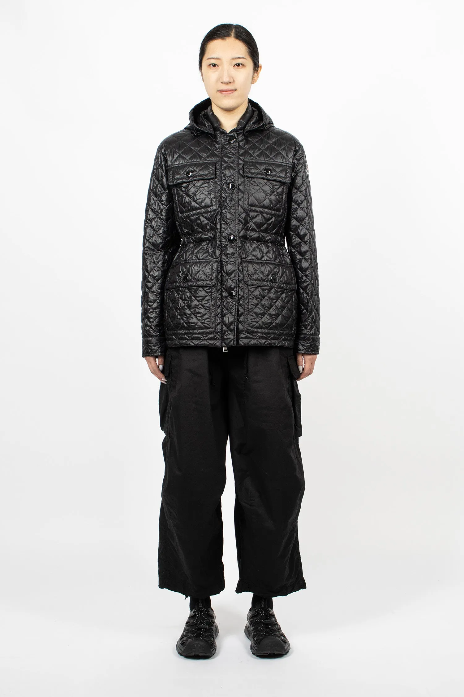 Anet Layered Short Down Jacket Black