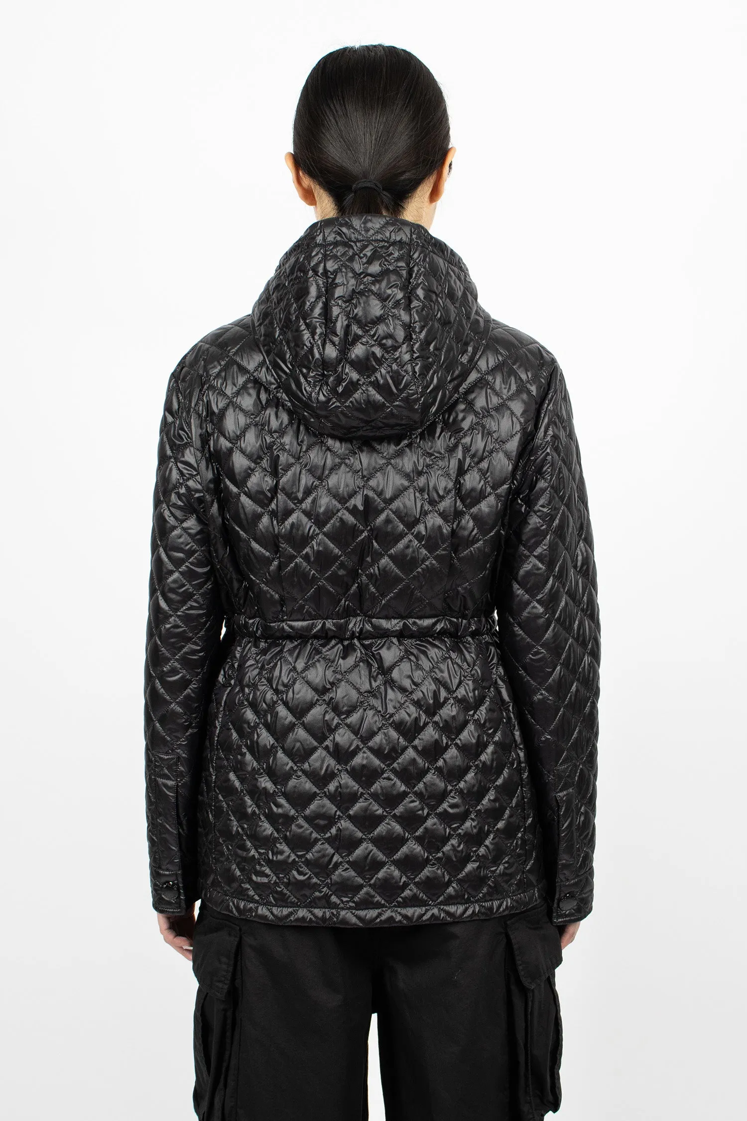 Anet Layered Short Down Jacket Black