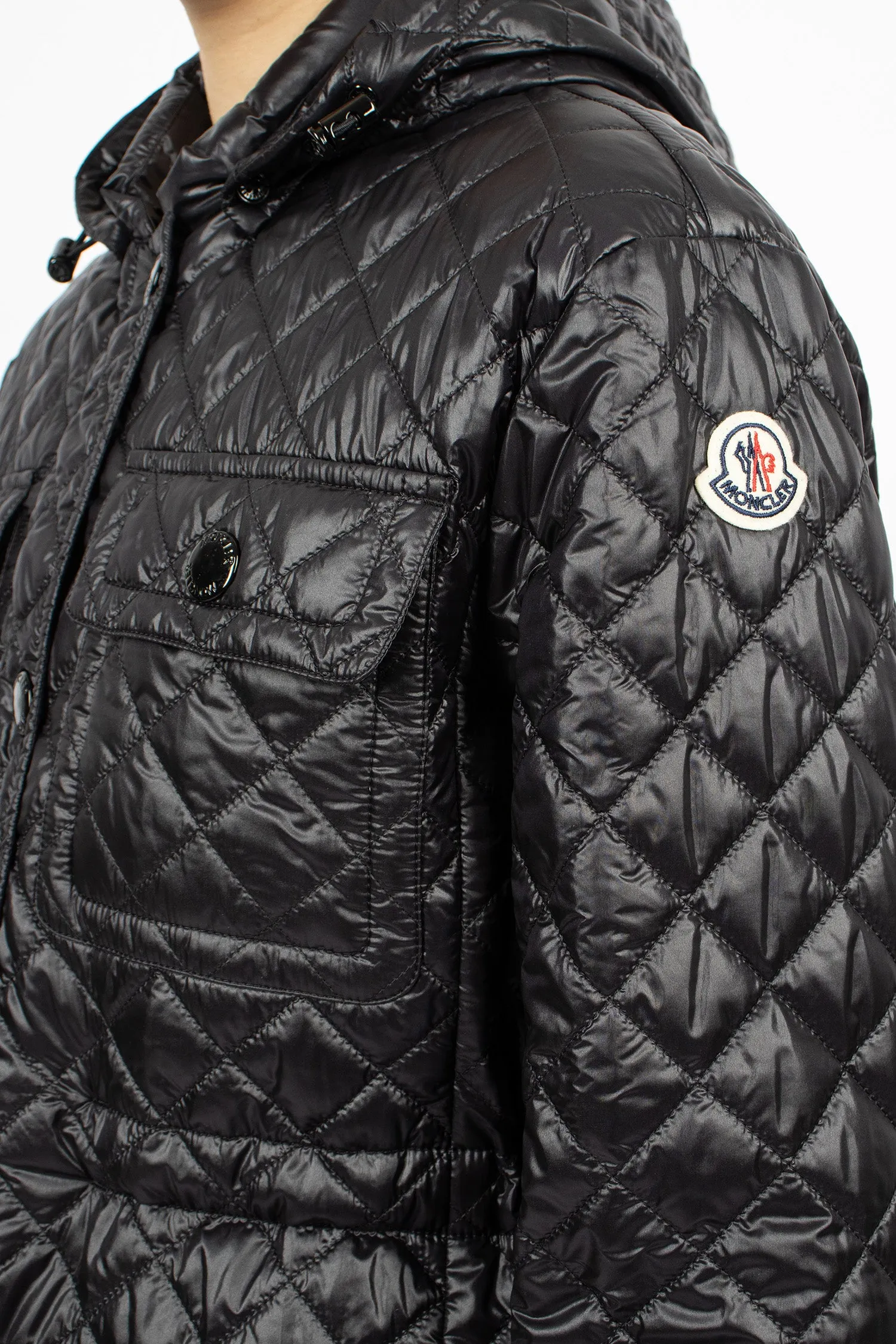 Anet Layered Short Down Jacket Black