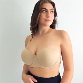 Angelina Strapless/Convertible Underwire Bra Cup - Beige