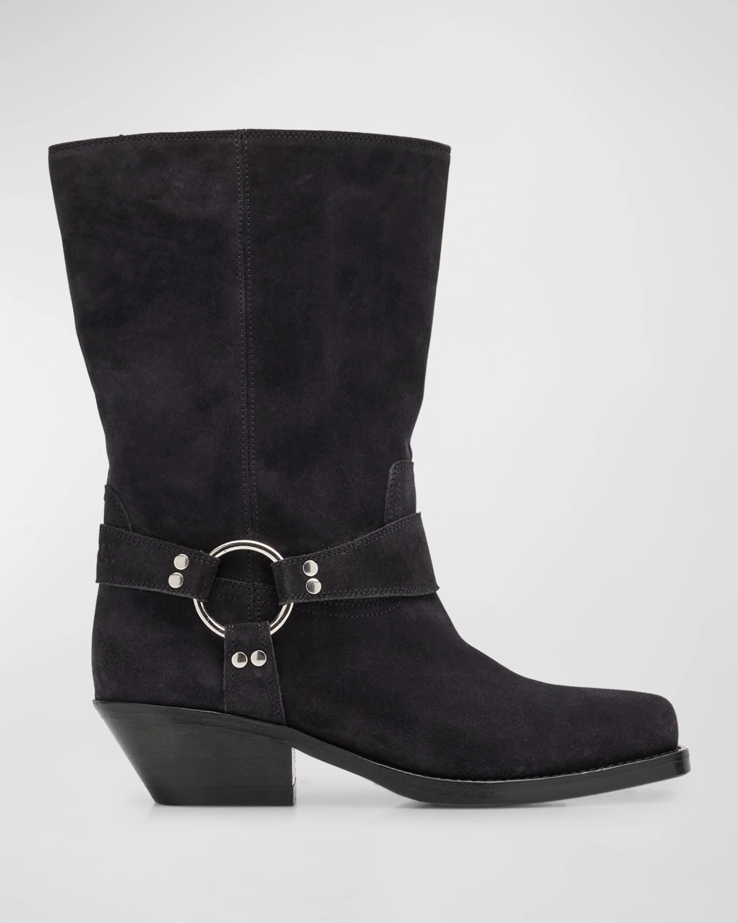 Antya Suede Harness Moto Boots