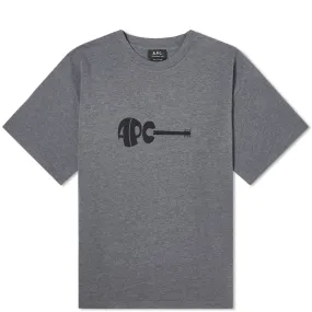 A.P.C. Mael Guitar Logo T-ShirtAnthracite Heather