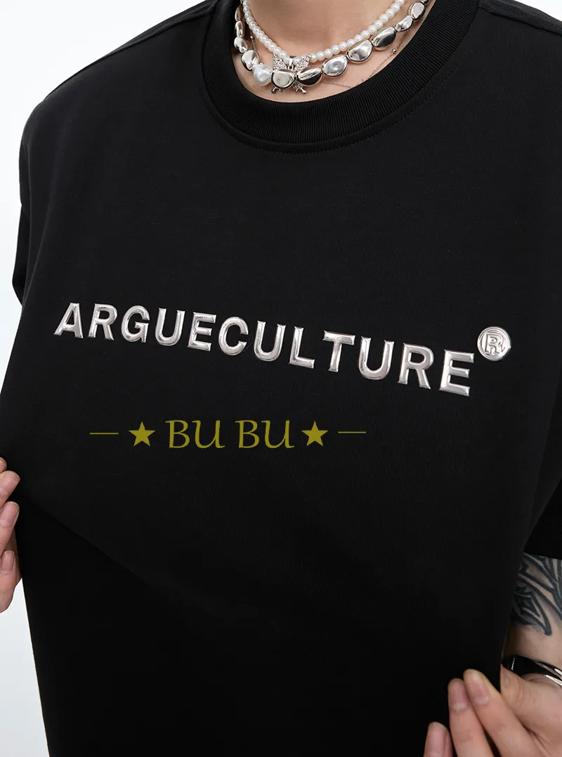 Argue Culture  |Crew Neck Unisex Blended Fabrics Street Style Cotton