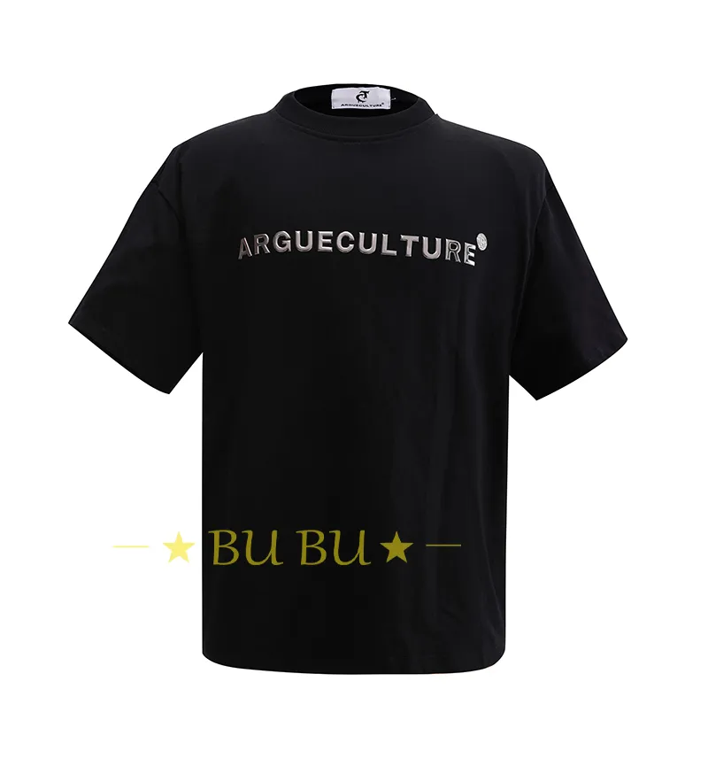 Argue Culture  |Crew Neck Unisex Blended Fabrics Street Style Cotton