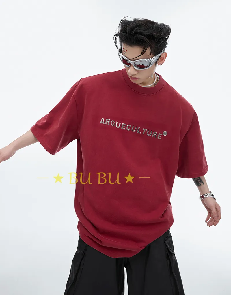 Argue Culture  |Crew Neck Unisex Blended Fabrics Street Style Cotton