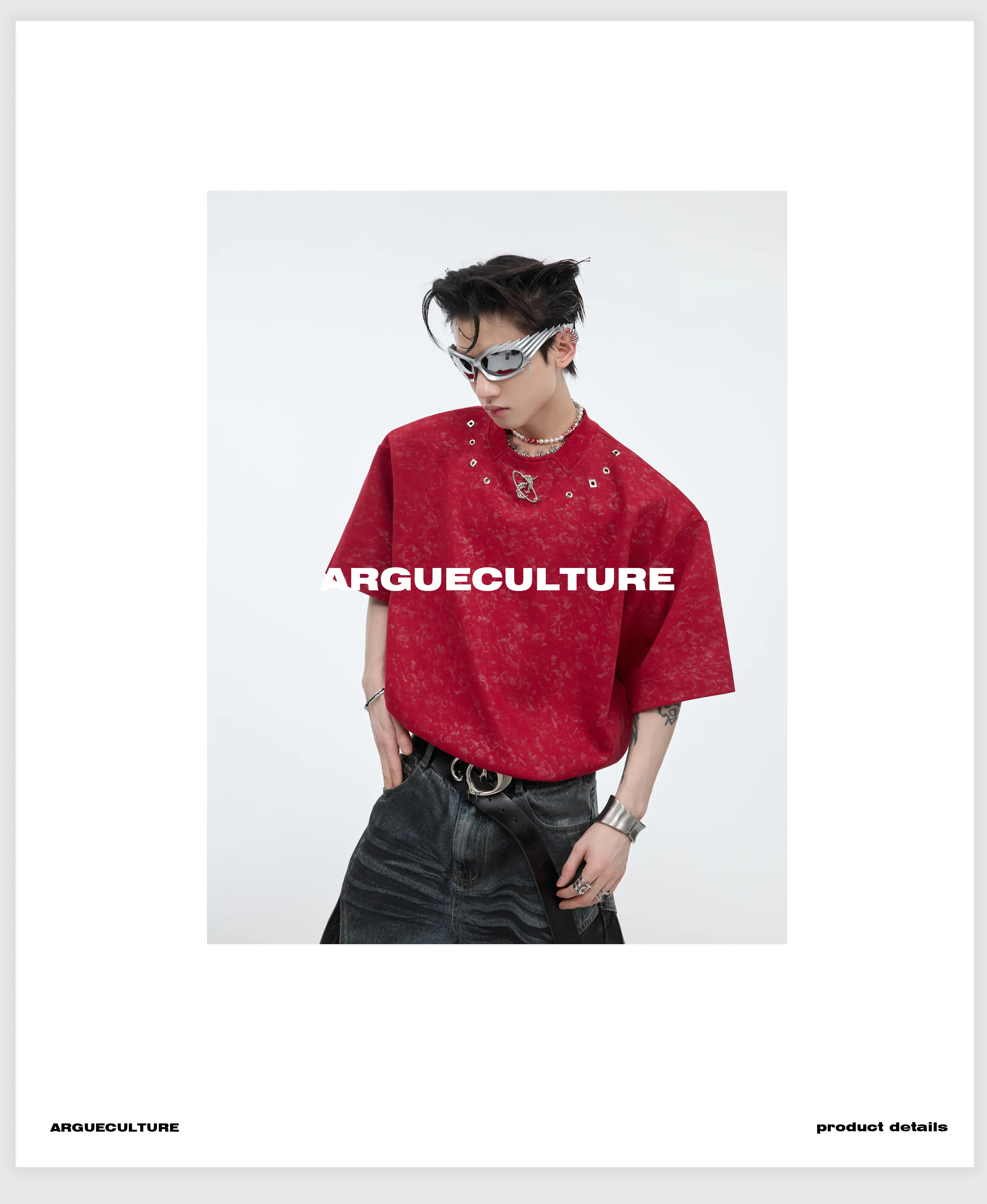 Argue Culture  |Crew Neck Unisex Street Style Short Sleeves Oversized