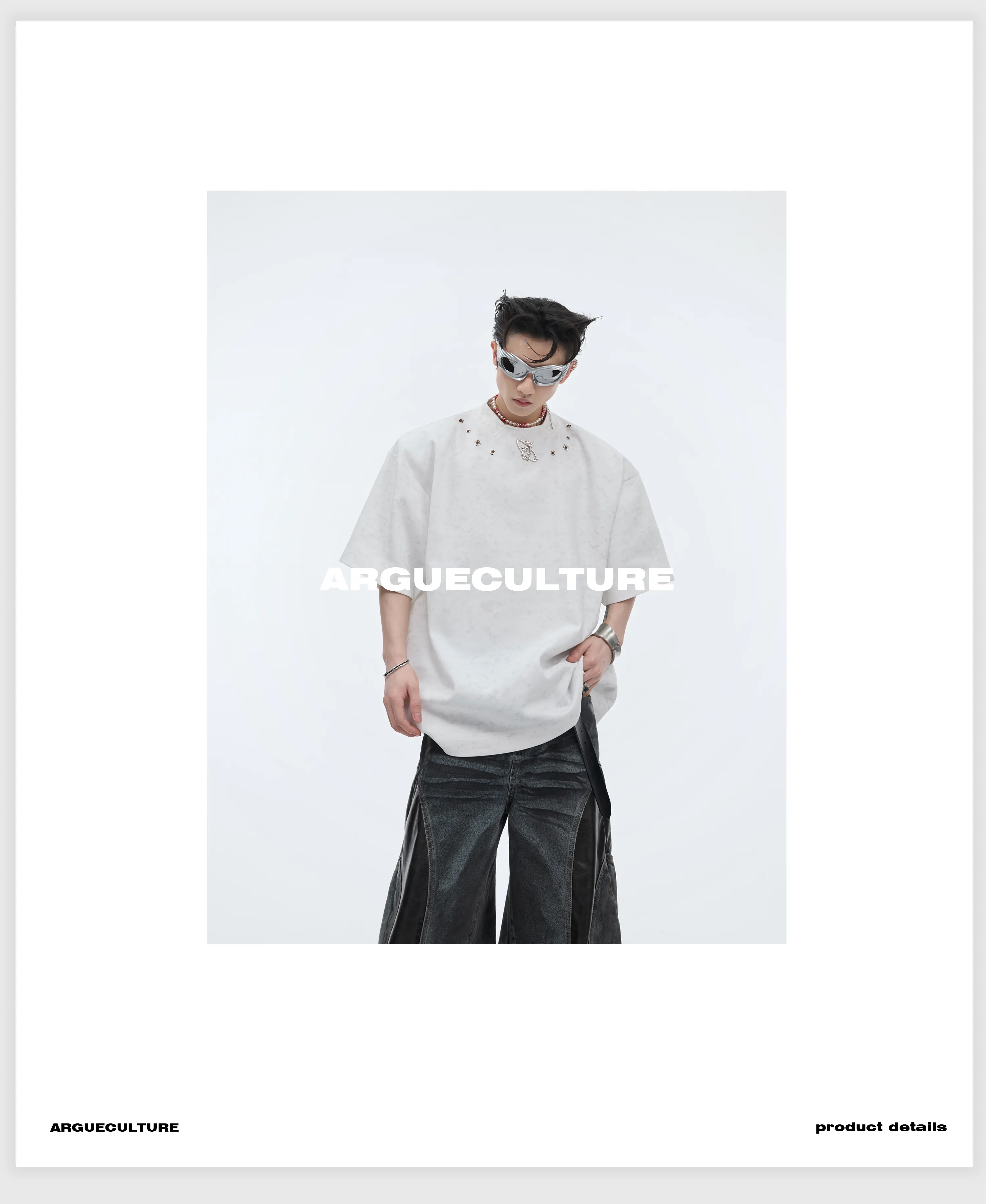 Argue Culture  |Crew Neck Unisex Street Style Short Sleeves Oversized