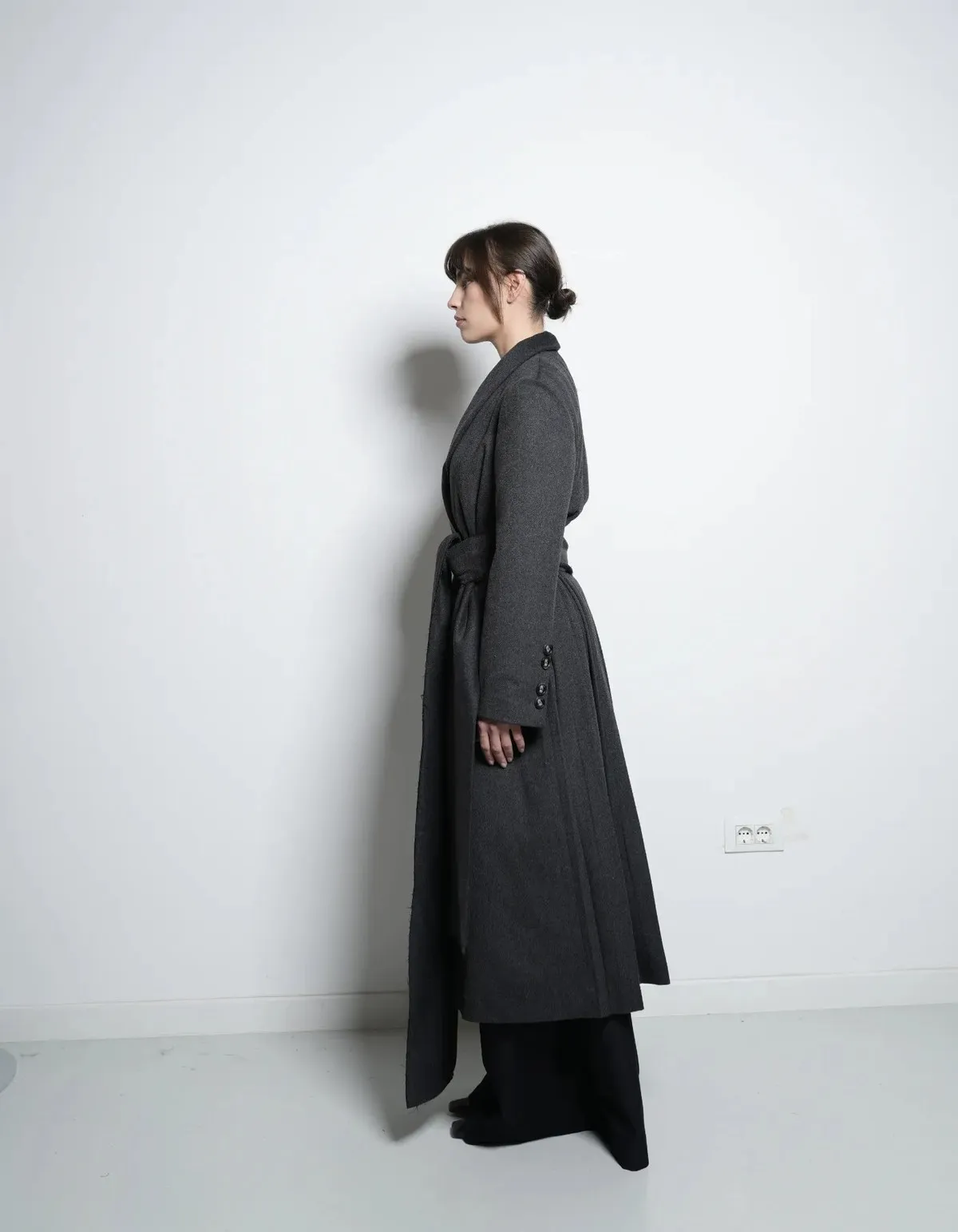 ASURA Cashmere Coat - Dark Grey