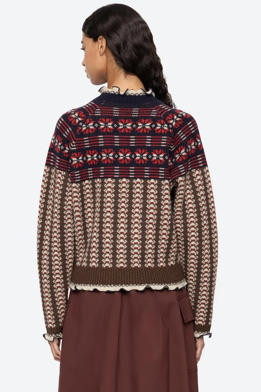 Ayla Knit Long Sleeve Sweater in Multi