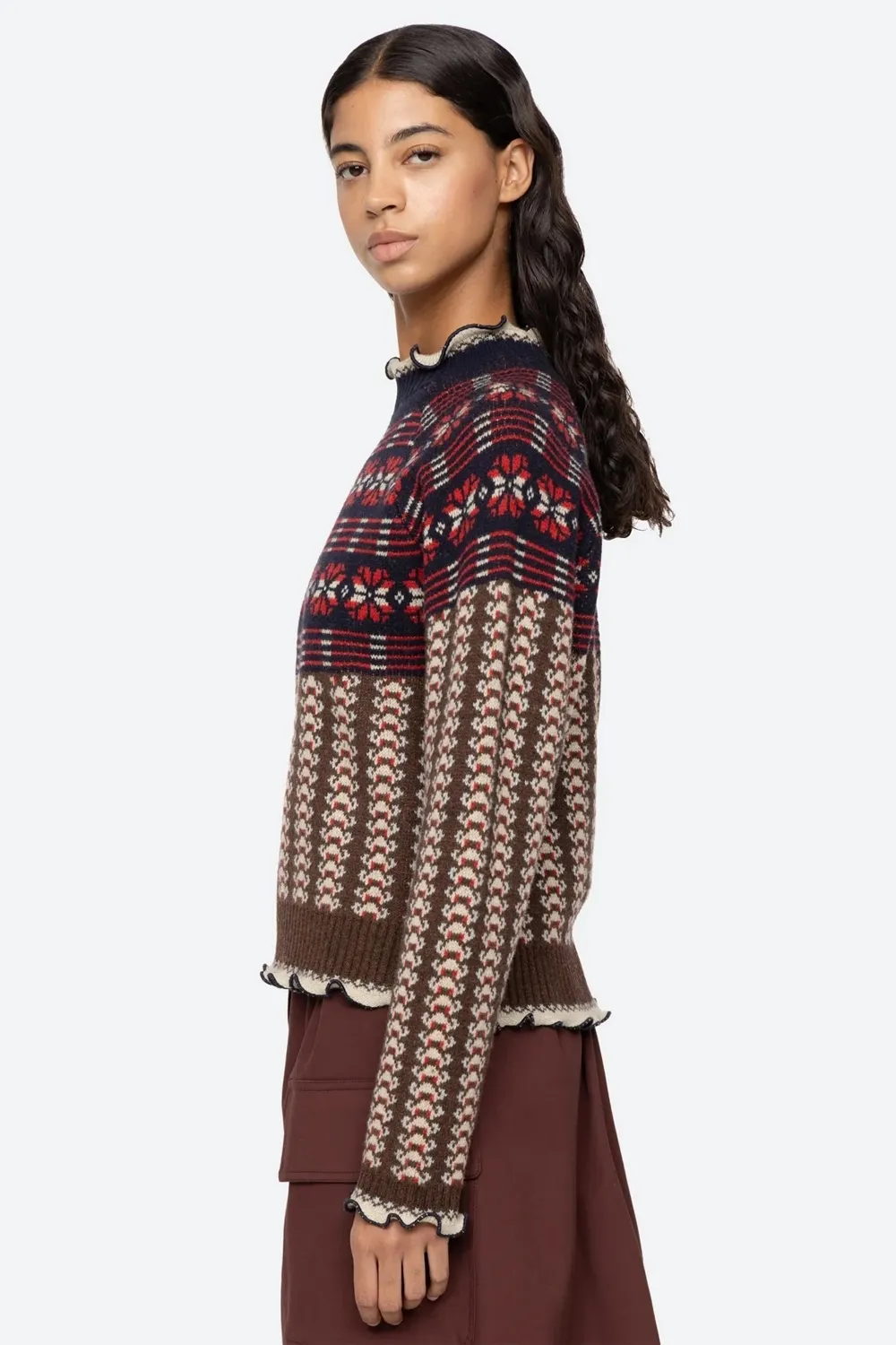 Ayla Knit Long Sleeve Sweater in Multi