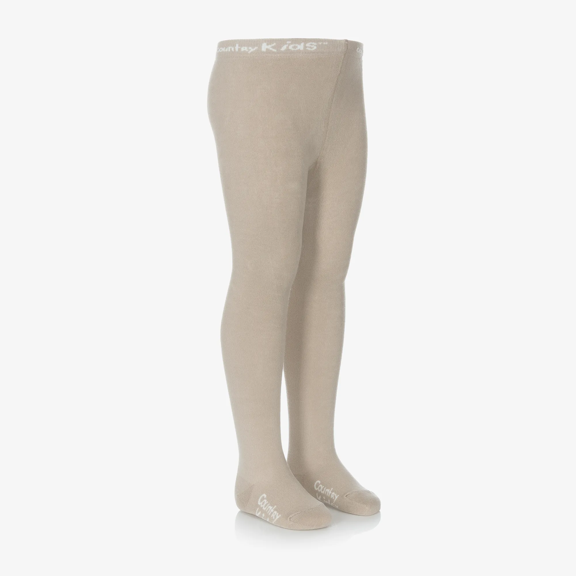 Beige Cotton Knitted Tights