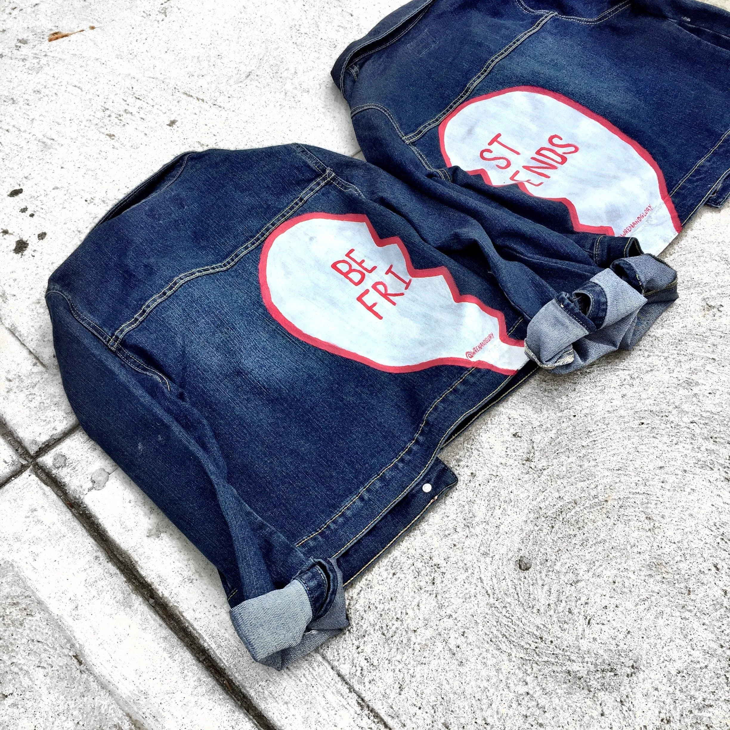 'BFF' DENIM JACKET SET - GIRLS