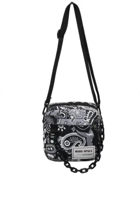 Black Bandana Paisley Shoulder Bag