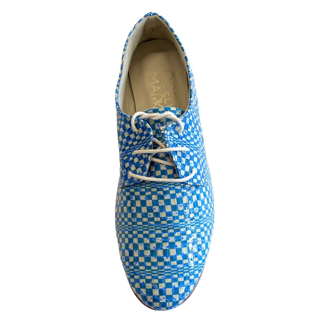 Blue & White Checkered Brogue