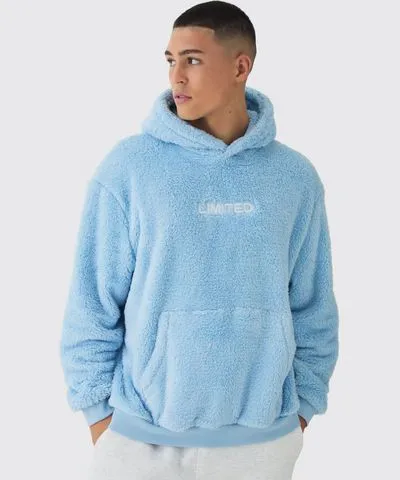 boohoo Mens Oversized Limited Teddy Borg Hoodie