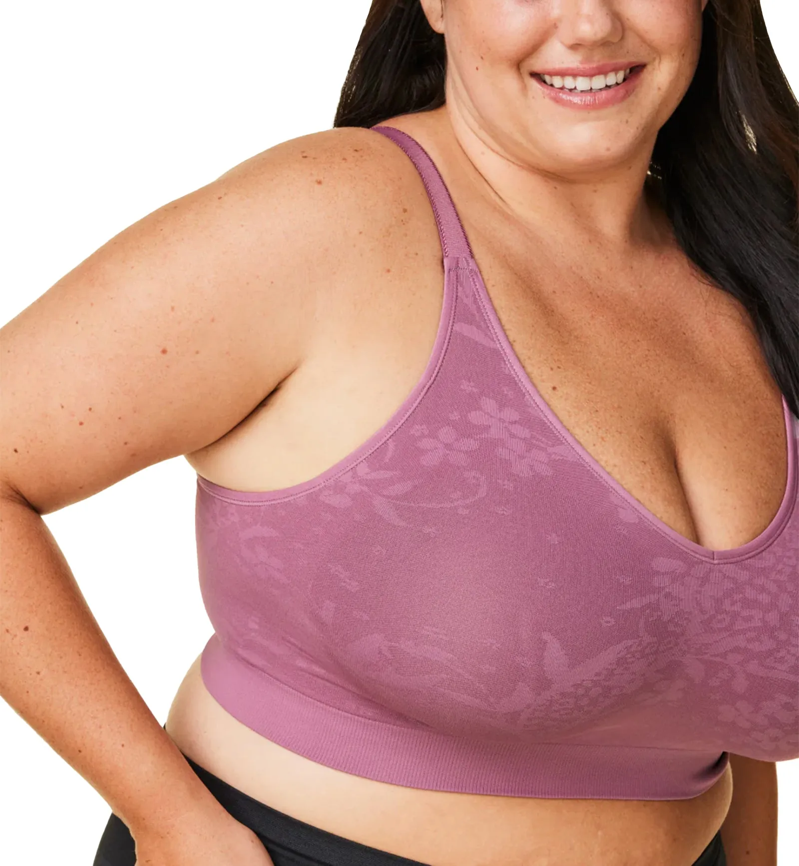 BRAVADO! DESIGNS Everyday Sculpt FULL CUP Wire-Free Bra (11045FC) - Berry Jacquard