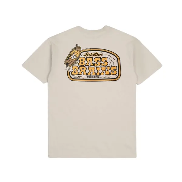 Brixton Bass Brains Boat S/S T-Shirt - Cream