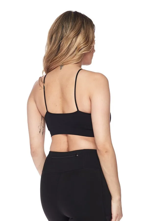 Cage Neck Bralette-Black