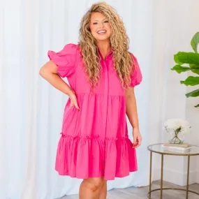 Charming Dreamer Dress, Fuchsia