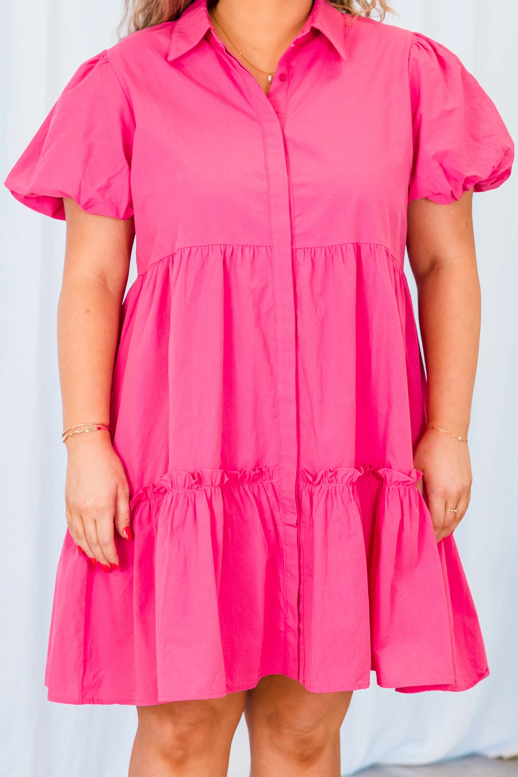 Charming Dreamer Dress, Fuchsia