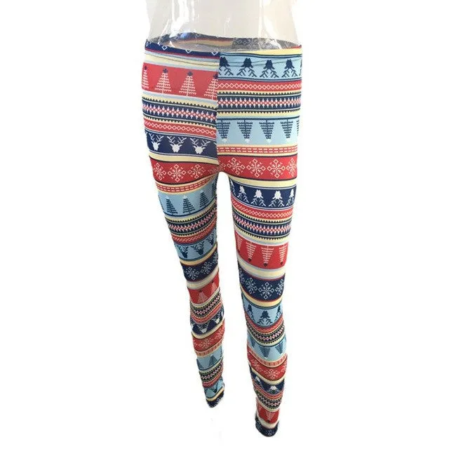 Christmas Leggings Autumn Casual Women Leggings Comfortable Christmas Tree Printed Women Pants Pantalones Mujer#B11 SM6