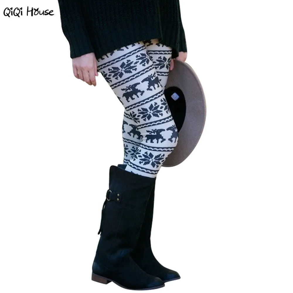 Christmas Leggings Autumn Casual Women Leggings Comfortable Christmas Tree Printed Women Pants Pantalones Mujer#B11 SM6