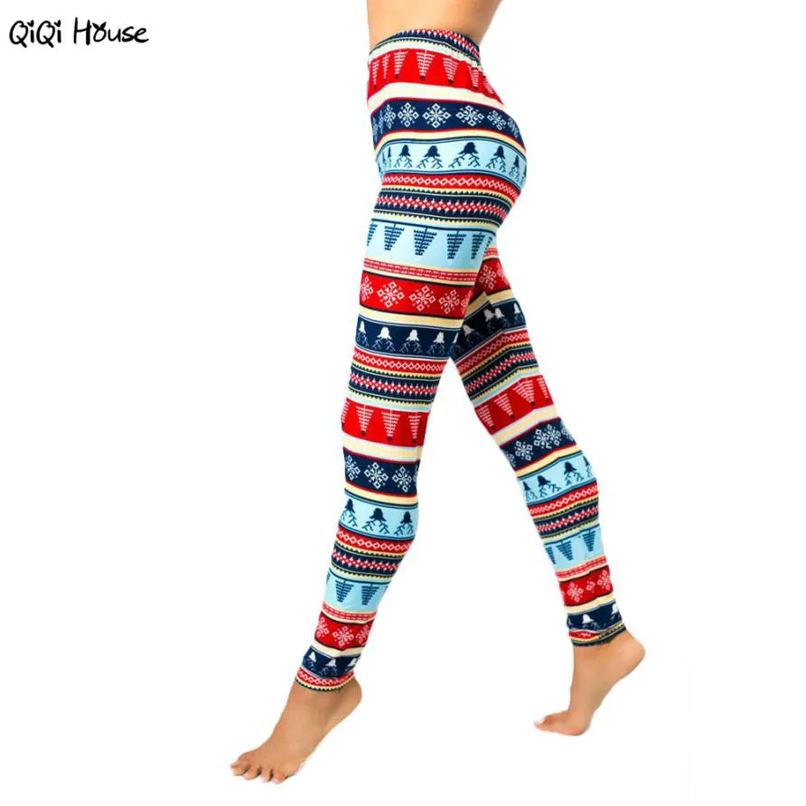 Christmas Leggings Autumn Casual Women Leggings Comfortable Christmas Tree Printed Women Pants Pantalones Mujer#B11 SM6