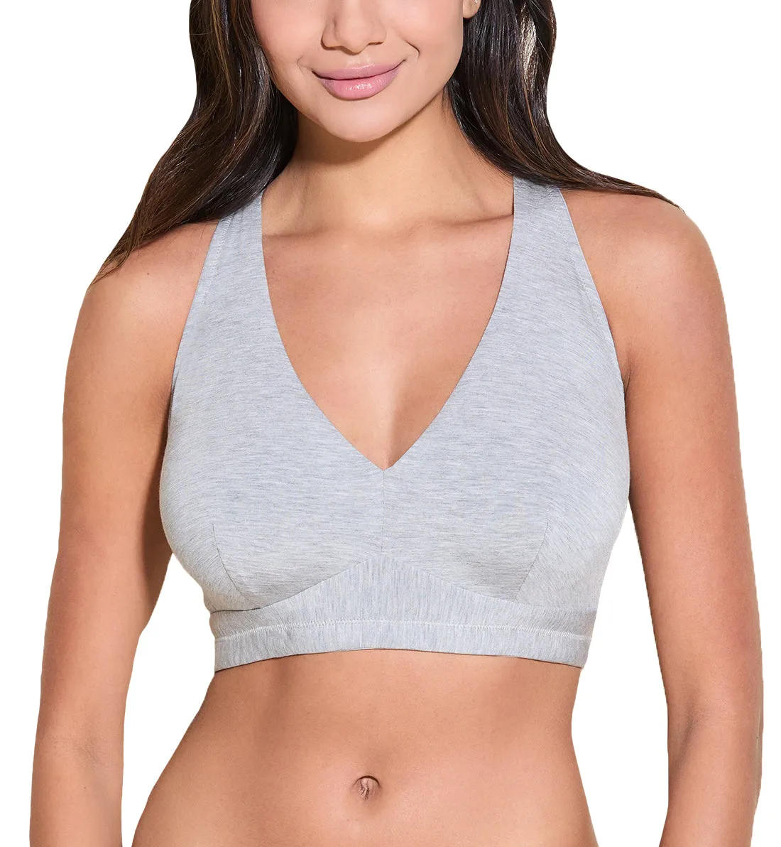 Cosabella Talco CURVY Halter Racer Bralette (TALCO1353) - Heather Gray