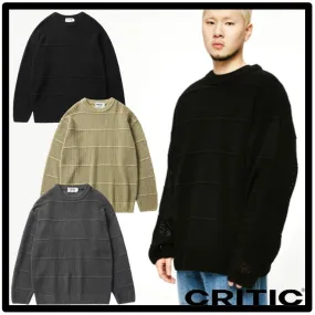 CRITIC  |Unisex Street Style Logo Sweaters