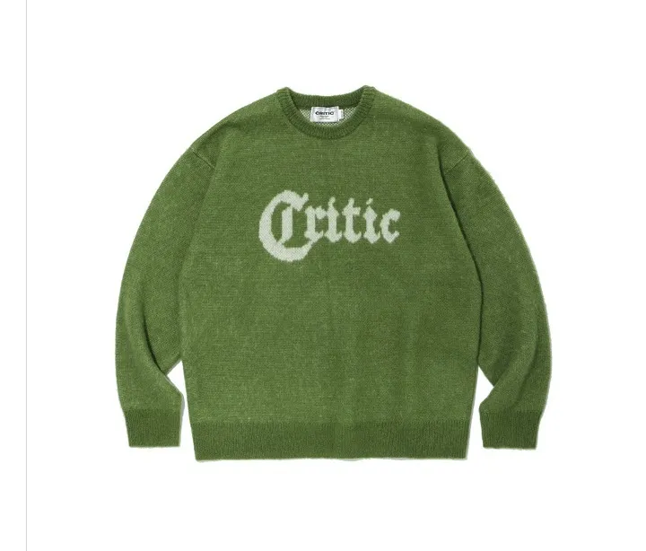 CRITIC  |Unisex U-Neck Long Sleeves Oversized Sweaters