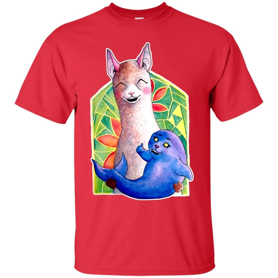 CUTE ANIMALS - Kawaii Alpaca and the Seal of Approval T Shirt & Hoodie