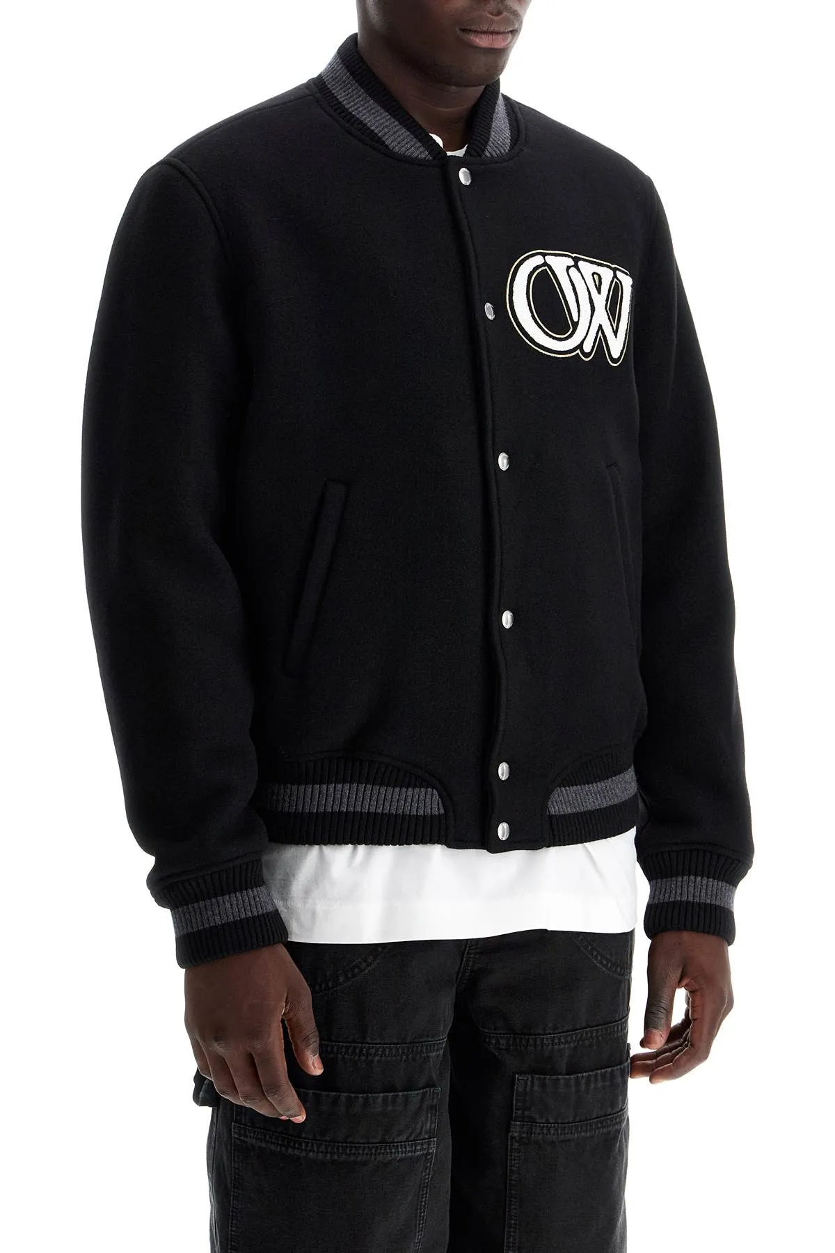 embroidered lettering varsity