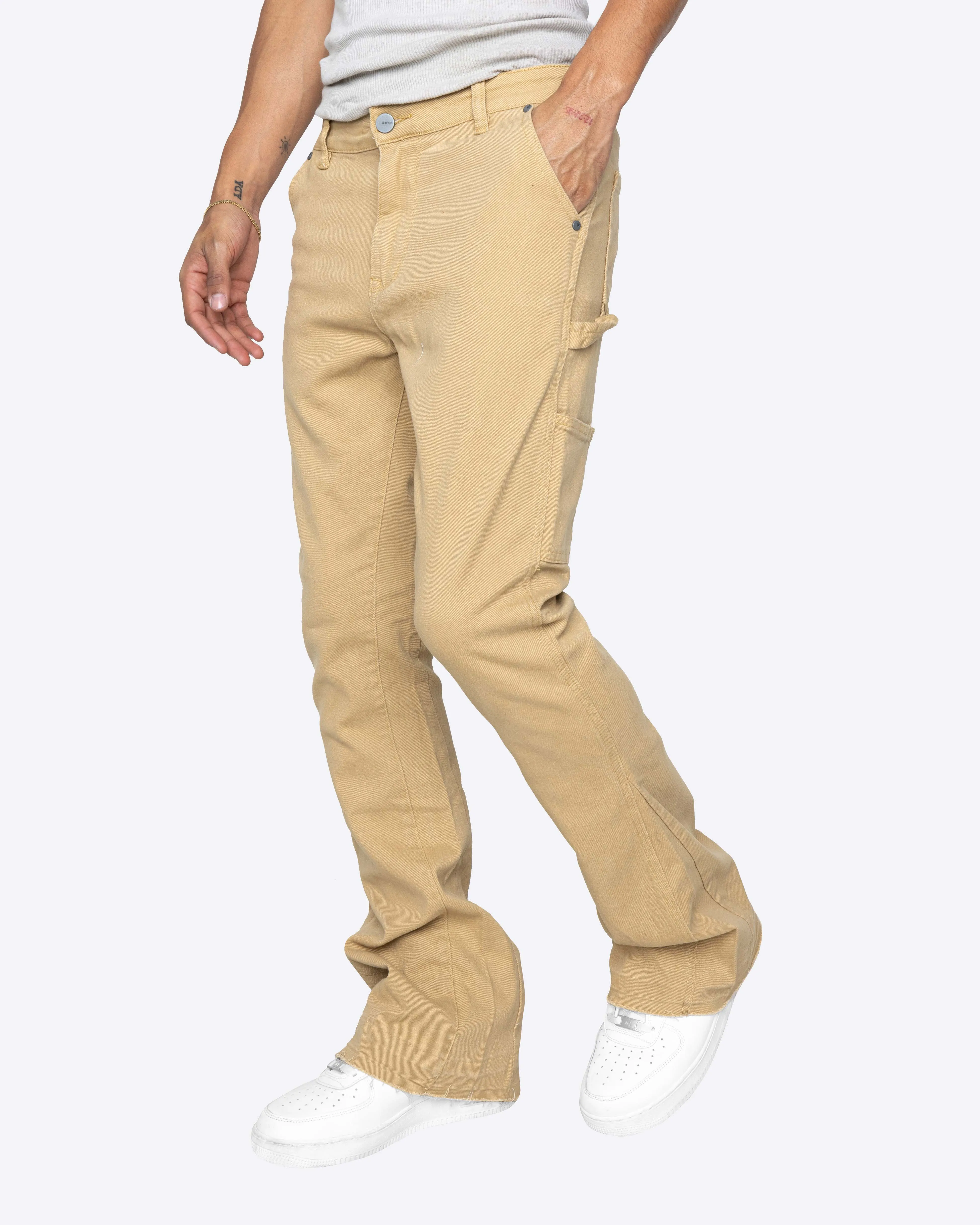 EPTM NINE FLARE PANTS-KHAKI