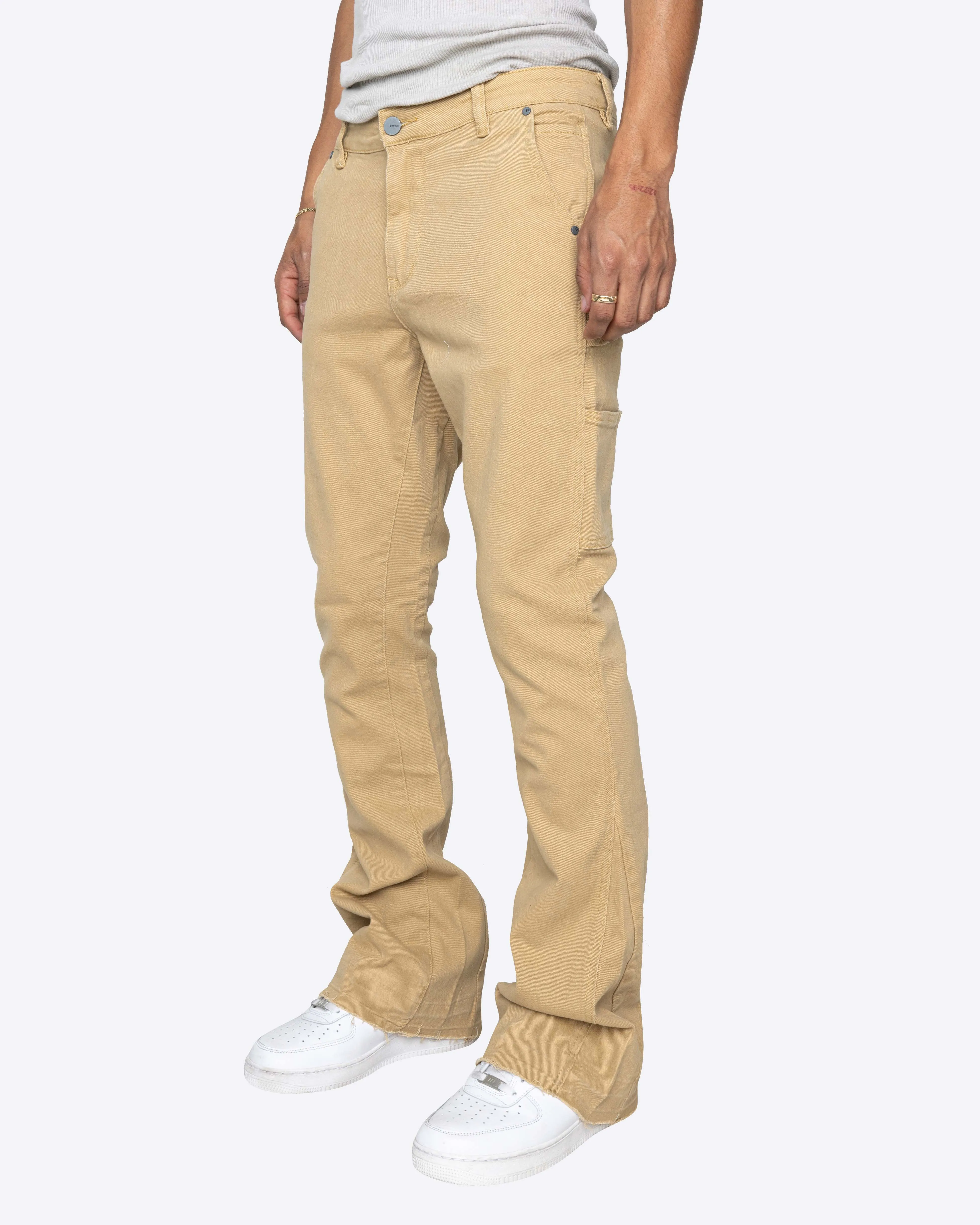 EPTM NINE FLARE PANTS-KHAKI