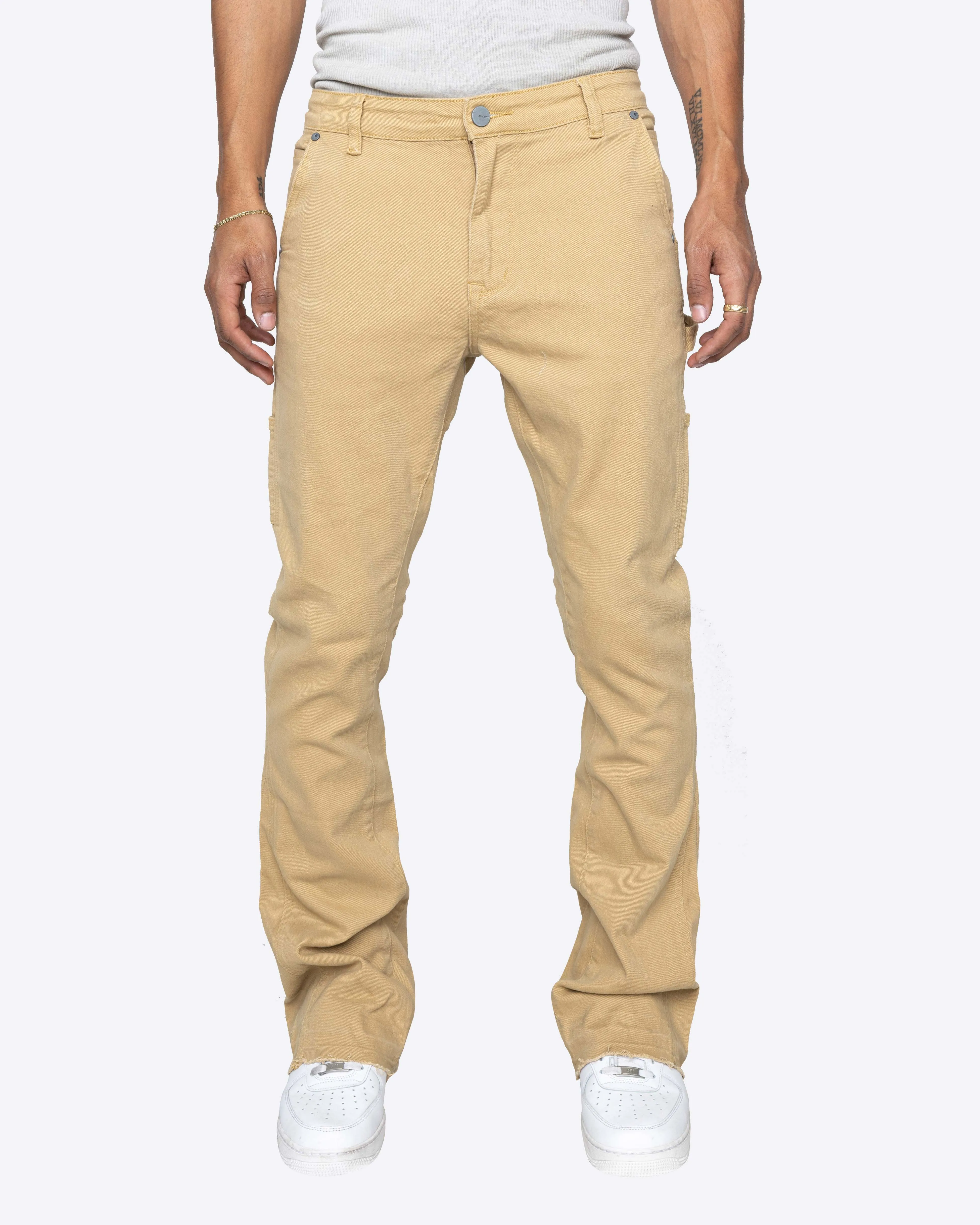 EPTM NINE FLARE PANTS-KHAKI