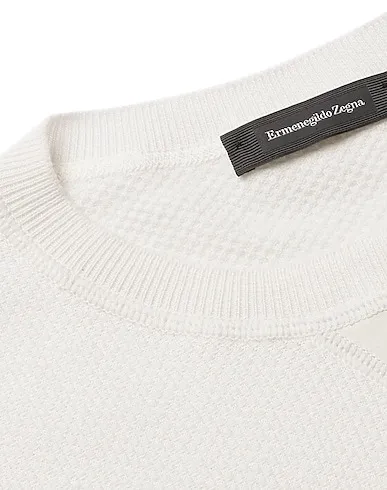 Ermenegildo Zegna  |Cashmere Long Sleeves Plain Cotton Oversized Luxury Sweaters