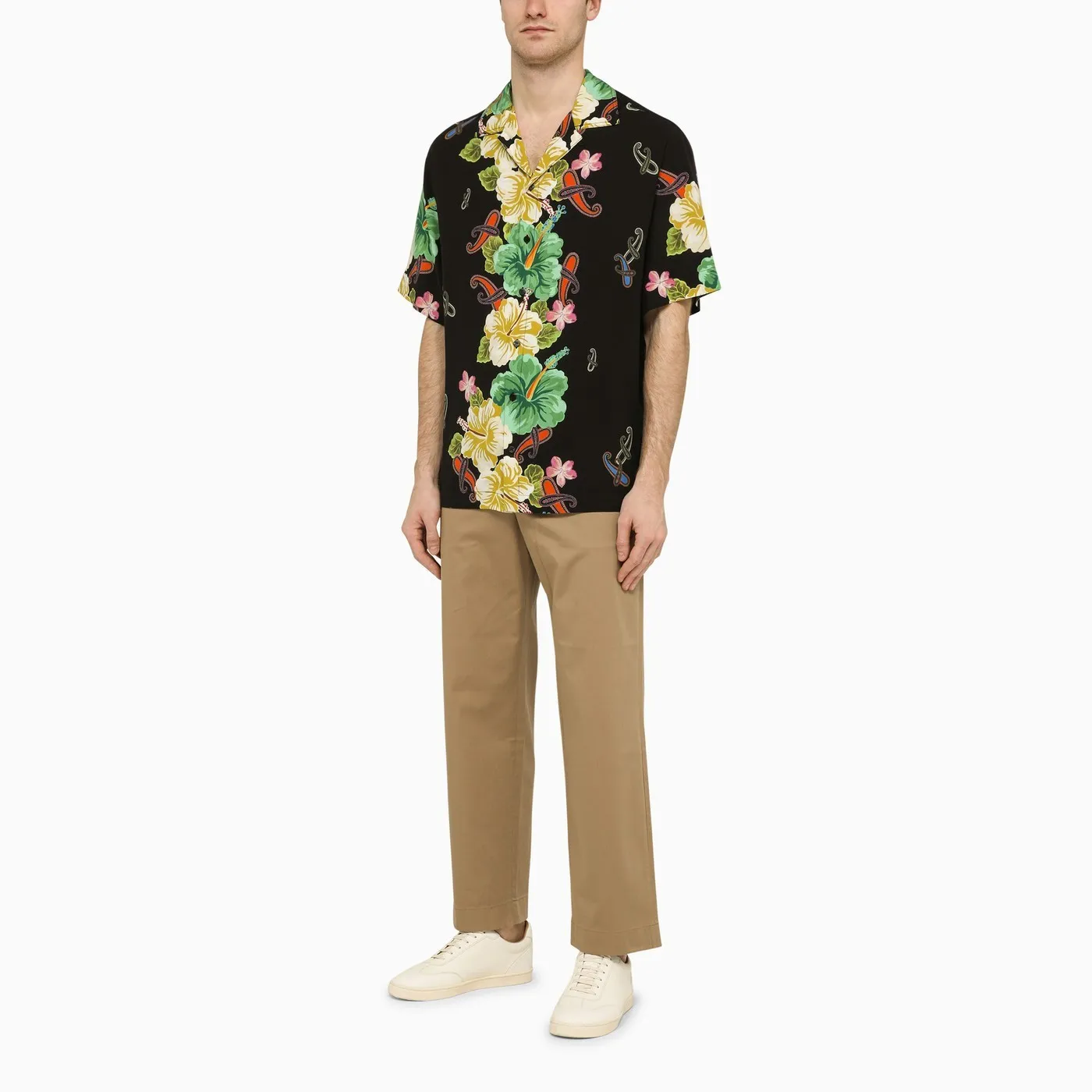 ETRO  |Flower Patterns Street Style Cotton Short Sleeves