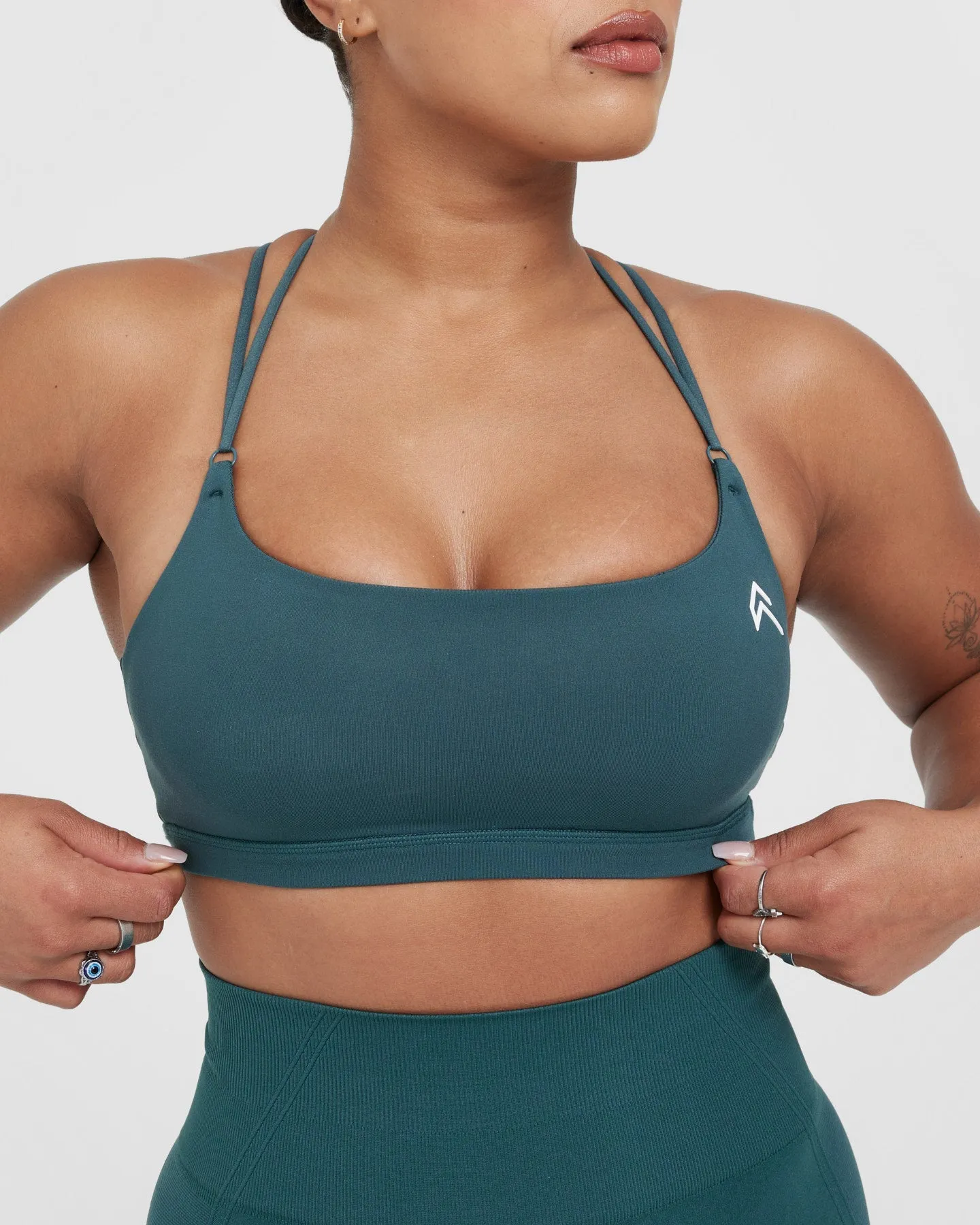 Everyday Cross Over Bralette | Marine Teal