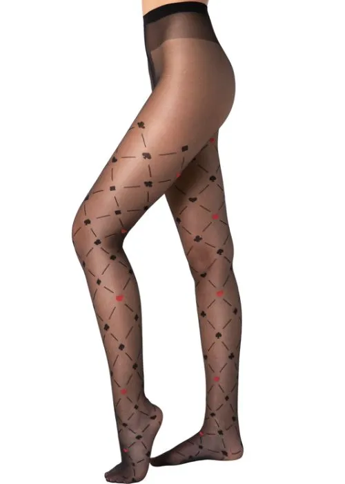 Fiore Poker Patterned Tights ()